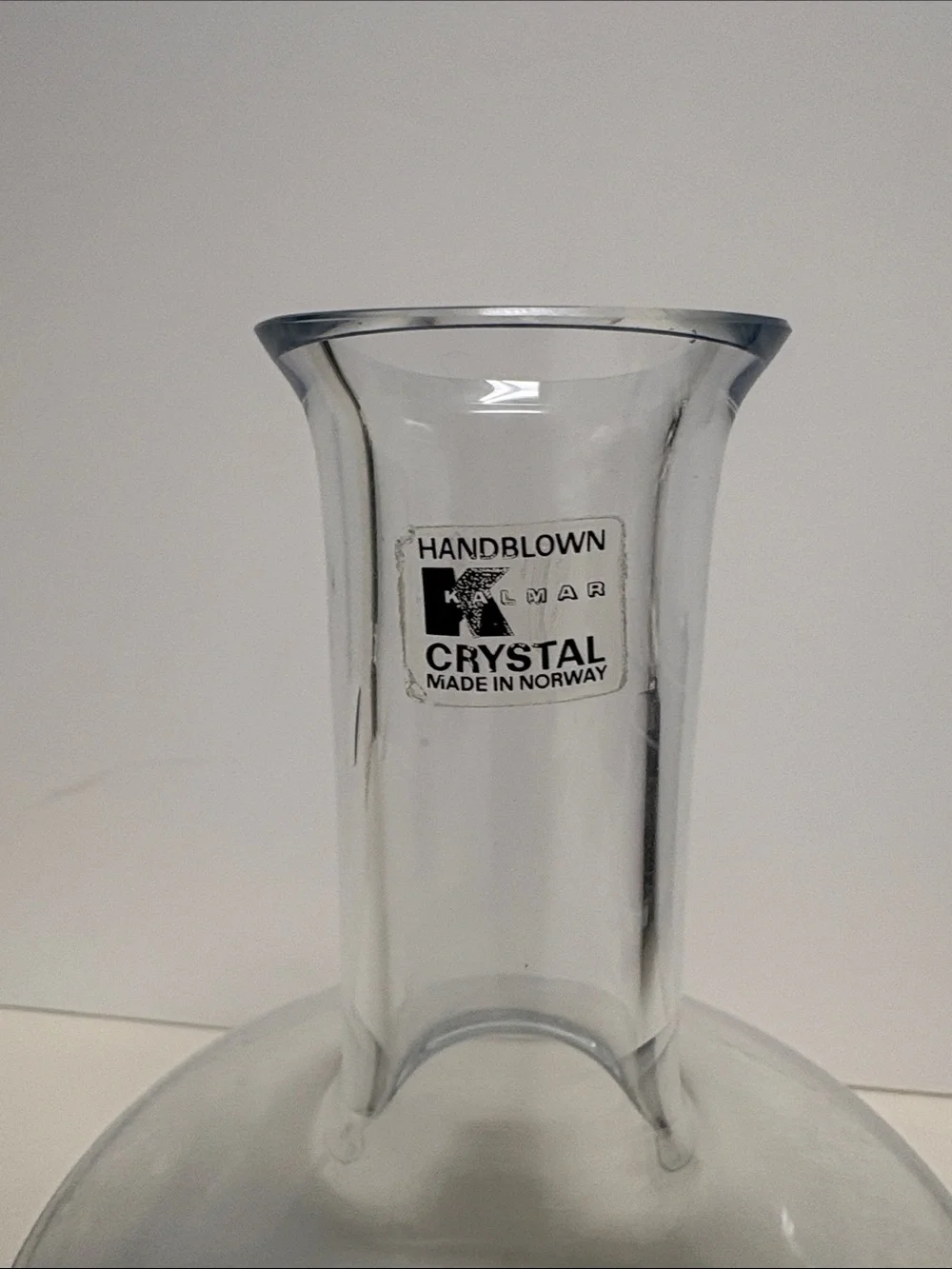 Clear Light Blue Glass Decanter from Norway